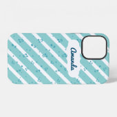 Coque iPhone 12 Étui pour iPhone 12 avec notes de musique rayées b (Verso Horizontal)