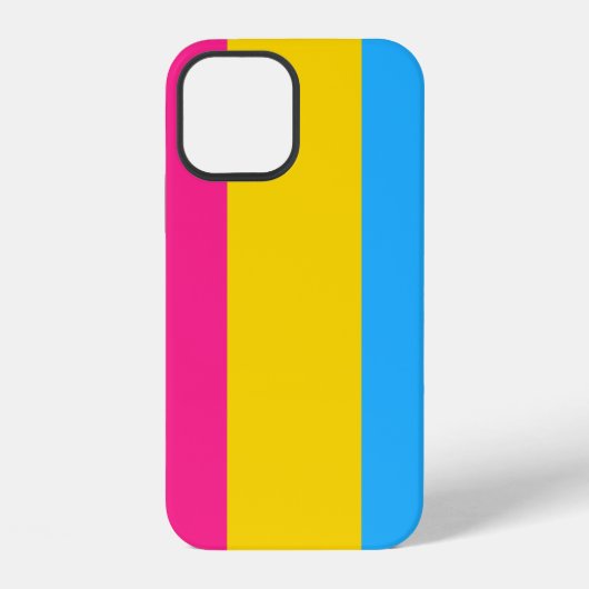 Coque iPhone 12 Étui pour iPhone 12 drapeau pansexuel (Verso)