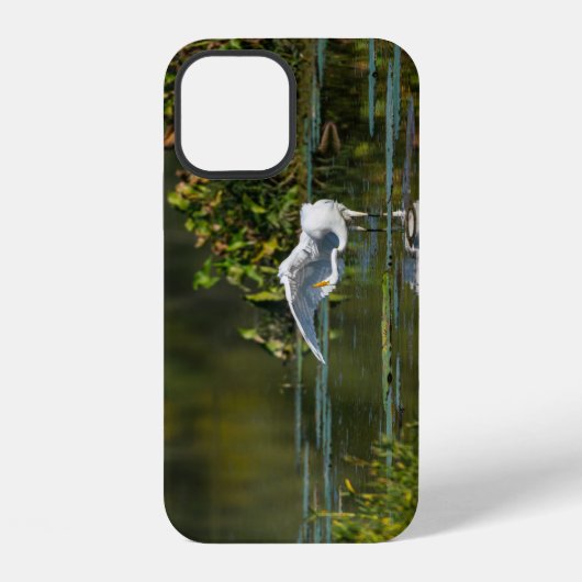 Coque iPhone 12 Étui pour iPhone à aile d'aigrette (Verso)