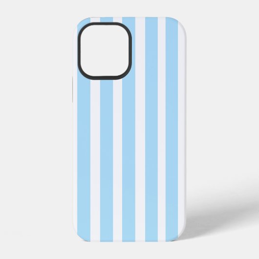 Coque iPhone 12 ÉTUI POUR iPHONE À RAYURES BLEUES MONOGRAM (Verso)