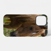 Coque iPhone 12 Étui pour iPhone Cheval Bonjour (Verso Horizontal)