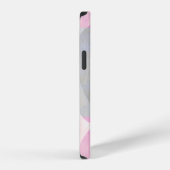 Coque iPhone 12 Étui pour iPhone Dalmatien Abstrait Rose Encre-Art (Côté droit)