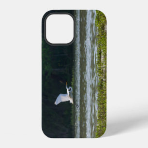 Coque iPhone 12 Étui pour iPhone Grande Aigrette Blanche en vol