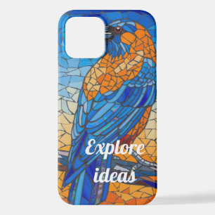 Coque iPhone 12 Étui pour iPhone Mosaic Bluebird Inspiration
