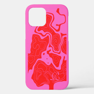 Coque iPhone 12 Étui Rose Moderne Monogramme Case-Mate pour iPhone
