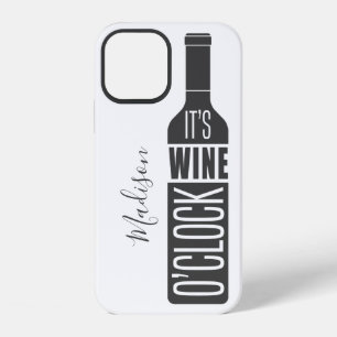 Coque iPhone 12 Étuis de téléphone avec citation de vin personnali
