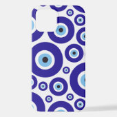 Coque iPhone 12 Evil Eye Pattern, Greek Eye, Turkish Eye, Nazar (Verso)