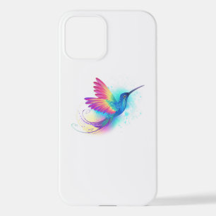 Coque iPhone 12 Exotic Rainbow Hummingbird