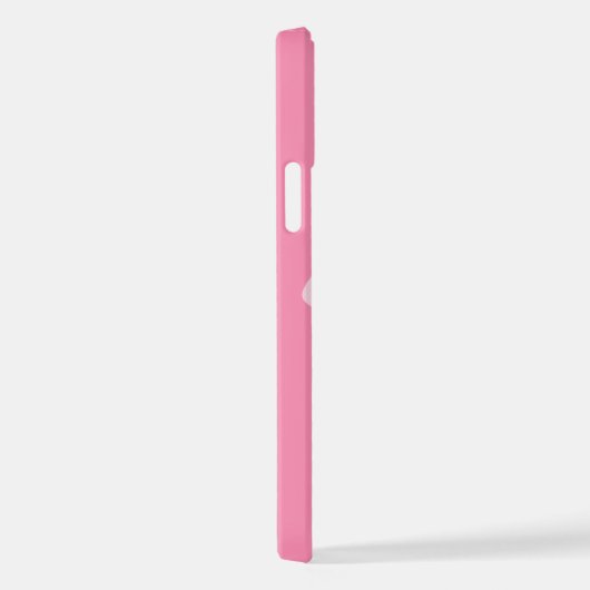 Coque iPhone 12 F Monogramme rose personnalisé (Côté droit)