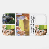 Coque iPhone 12 Faites votre propre collage photo et texte (Verso Horizontal)