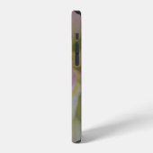 Coque iPhone 12 Fancy rose et blanc Tulipe (Côté gauche)