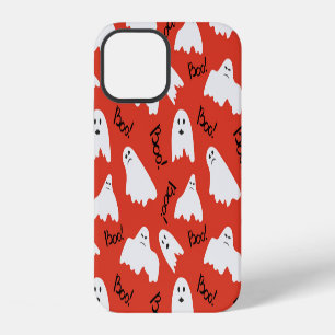Coque iPhone 12 Fantasmes Rouges : Motif Vintage Halloween