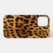 Coque iPhone 12 Fausse Peau de Léopard (Verso Horizontal)