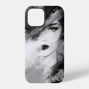 Coque iPhone 12 Femme belle abstraite. Illustration de mode. ac