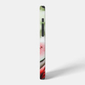 Coque iPhone 12 Femme tenant une pastèque coupée en tranches (Côté gauche)