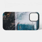 COQUE iPhone 12 FENÊTRES À LAMELLES BLEUES OUVERTES (Verso Horizontal)