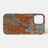 Coque iPhone 12 Fer rustique : Tressé Jaune. (Verso Horizontal)