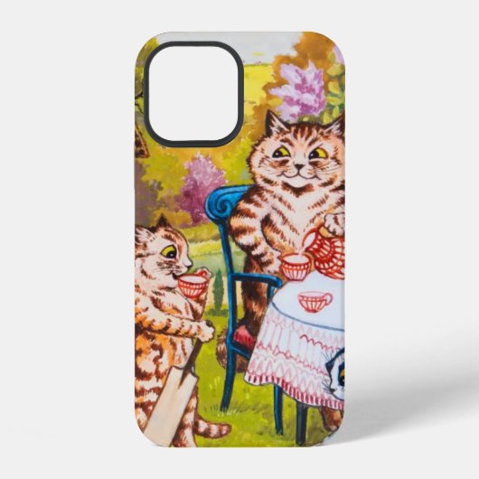 Coque iPhone 12 Fête de jardin pour chats (Verso)