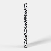 Coque iPhone 12 Feuille Motif Damask Noir (Sur mesure) (Côté droit)