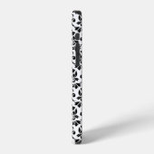 Coque iPhone 12 Feuille Motif Damask Noir (Sur mesure) (Côté gauche)