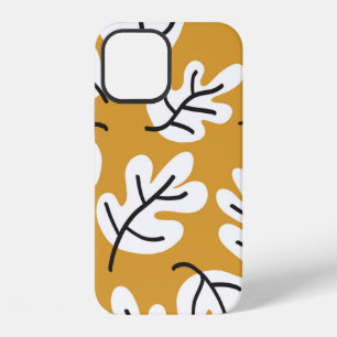 Coque iPhone 12 Feuilles d'automne motif sans couture vintage. Feu