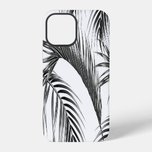 Coque iPhone 12 Feuilles de palmiers tropicaux, jungle sans soudur