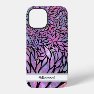 Coque iPhone 12 Feuilles impressionnistes abstraites