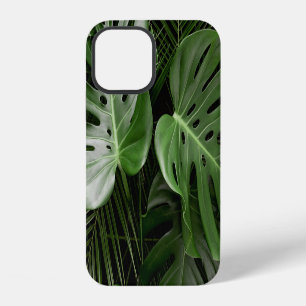 Coque iPhone 12 Feuilles Monstera, aménagement tropical de luxe.