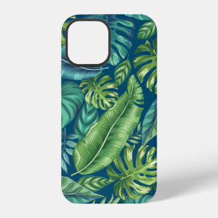 Coque iPhone 12 Feuilles tropicales de palmier, de bananier et de