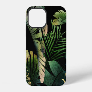 Coque iPhone 12 Feuilles tropicaux : Floral d'été sans joint