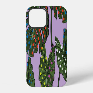 Coque iPhone 12 Feuilles tropicaux : pois vintage.