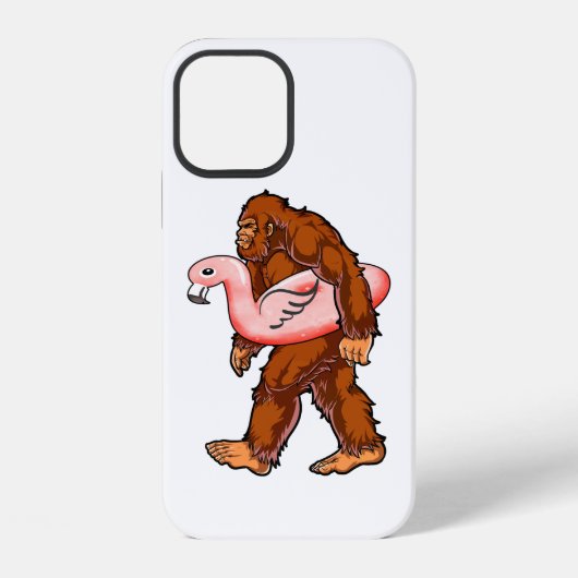 Coque iPhone 12 Flamant rose Bigfoot (Verso)