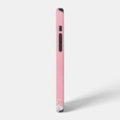 Coque iPhone 12 Flamant Rose Monogrammé (Côté gauche)