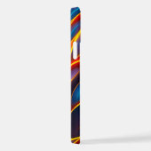 Coque iPhone 12 Flammes rouges bleues Abstraites (Côté droit)