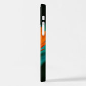 Coque iPhone 12 Fleur de marguerite orange (Côté gauche)