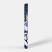 Coque iPhone 12 Fleur d'hortensia bleu clair (Côté droit)