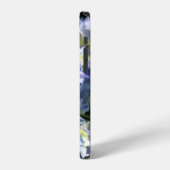 Coque iPhone 12 Fleur d'hortensia bleu clair (Côté gauche)