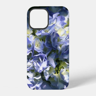 Coque iPhone 12 Fleur d'hortensia bleu clair