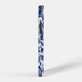 Coque iPhone 12 Fleurs bleues (Côté droit)