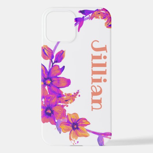 Coque iPhone 12 Fleurs de couronne Verdure Floral Religieux Cadeau (Verso)