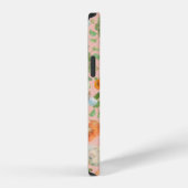 Coque iPhone 12 Fleurs de printemps orange (Côté droit)