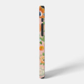Coque iPhone 12 Fleurs de printemps orange (Côté gauche)