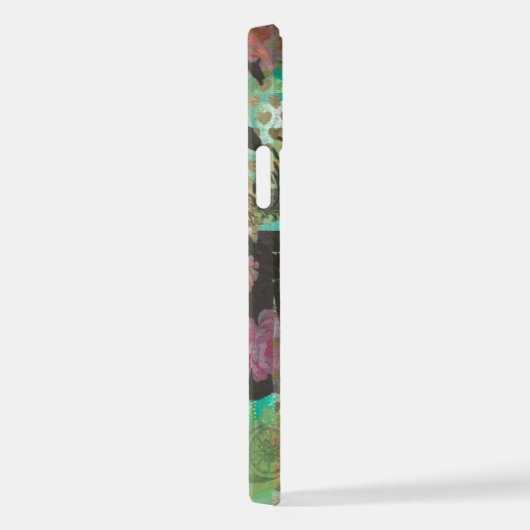 Coque iPhone 12 Fleurs de soleil et chansons (Côté droit)