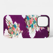 Coque iPhone 12 Fleurs, design japonais (Verso Horizontal)