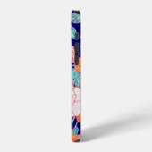 Coque iPhone 12 Fleurs, design japonais (Côté gauche)