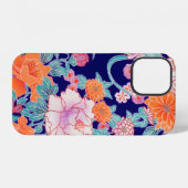 Coque iPhone 12 Fleurs, design japonais (Verso Horizontal)
