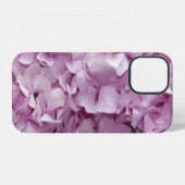 Coque iPhone 12 Fleurs D'Hydrangée Rose (Verso Horizontal)
