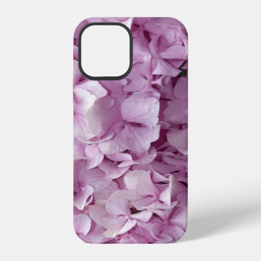 Coque iPhone 12 Fleurs D'Hydrangée Rose (Verso)