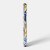 Coque iPhone 12 Fleurs Jaunes : Conception Textile sans joint (Côté gauche)