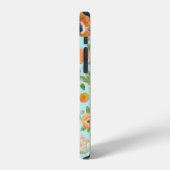 Coque iPhone 12 Fleurs oranges de printemps (Côté gauche)